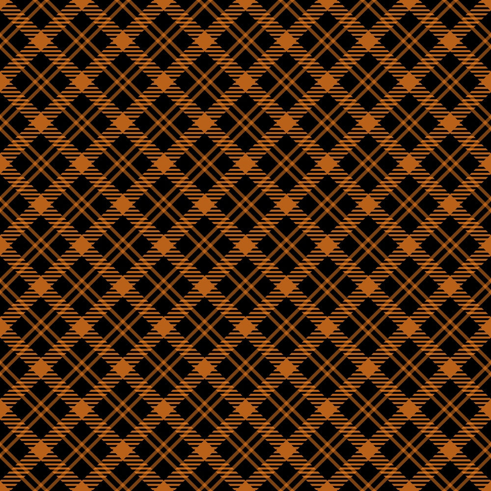 Halloween Plaid Pattern 10 Quilting Cotton Fabric