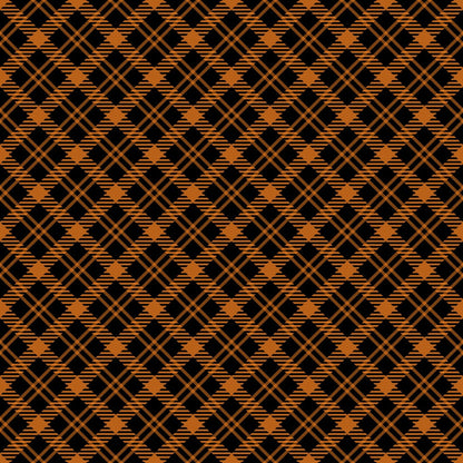 Pumpkin Gingham Pattern 10 Minky Fabric
