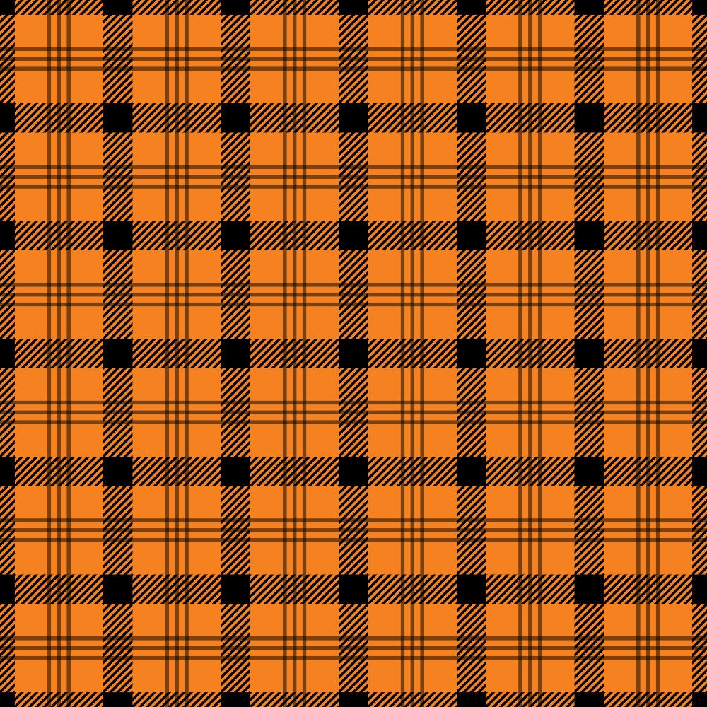 Halloween Plaid Pattern 12 Quilting Cotton Fabric