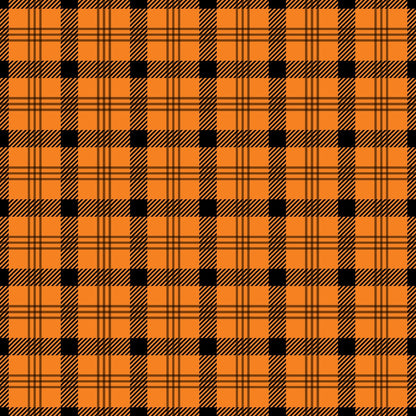 Halloween Plaid Pattern 12 Quilting Cotton Fabric