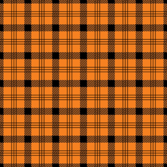 Halloween Plaid Pattern 12 Quilting Cotton Fabric