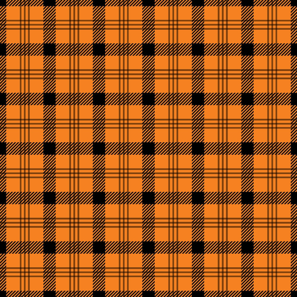Pumpkin Gingham Pattern 12 Minky Fabric