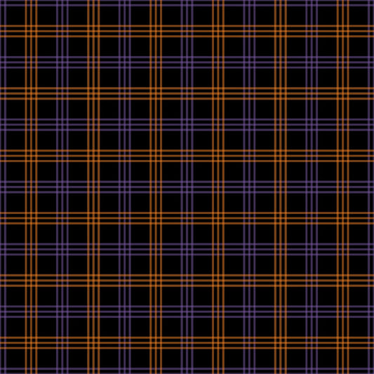 Halloween Plaid Pattern 13 Quilting Cotton Fabric