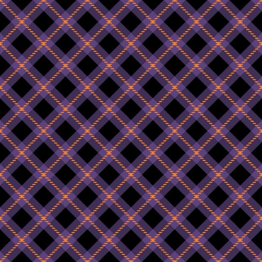 Halloween Plaid Pattern 15 Quilting Cotton Fabric