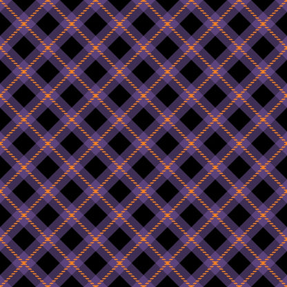 Halloween Plaid Pattern 15 Quilting Cotton Fabric