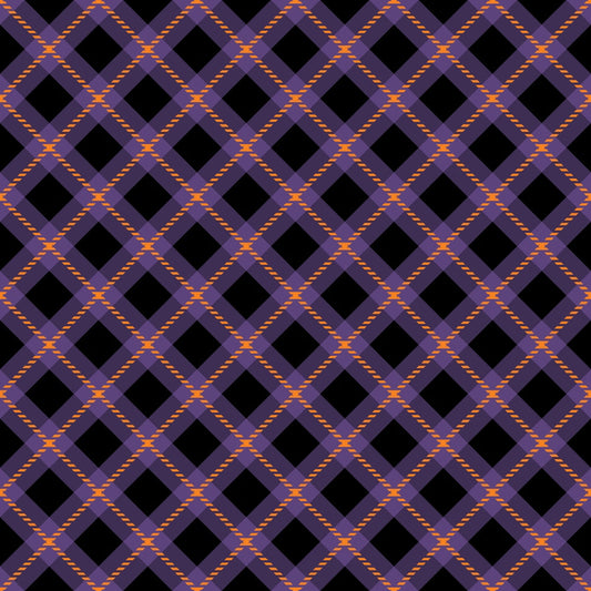 Halloween Plaid Pattern 15 Quilting Cotton Fabric