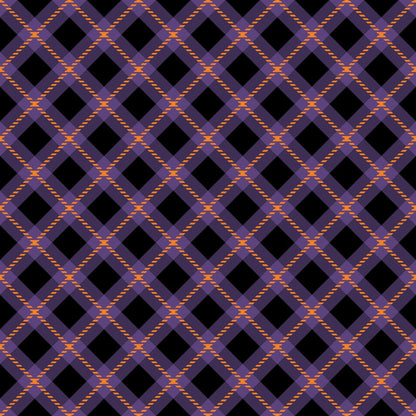 Pumpkin Gingham Pattern 15 Minky Fabric