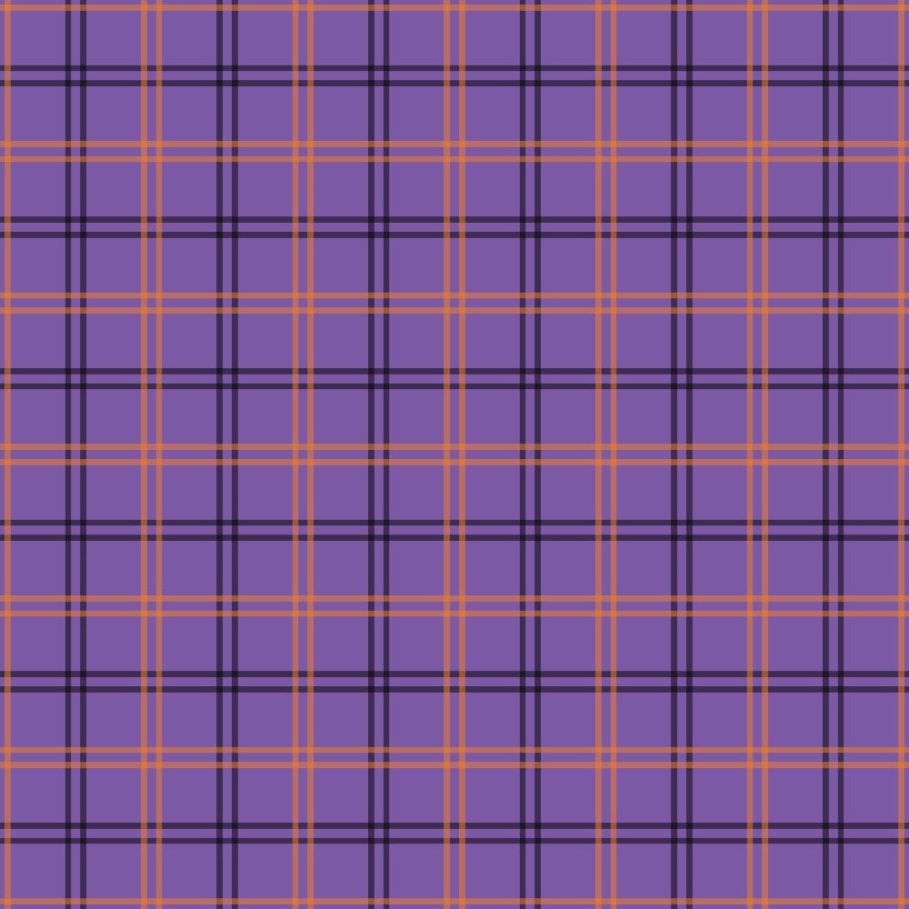 Halloween Plaid Pattern 16 Quilting Cotton Fabric