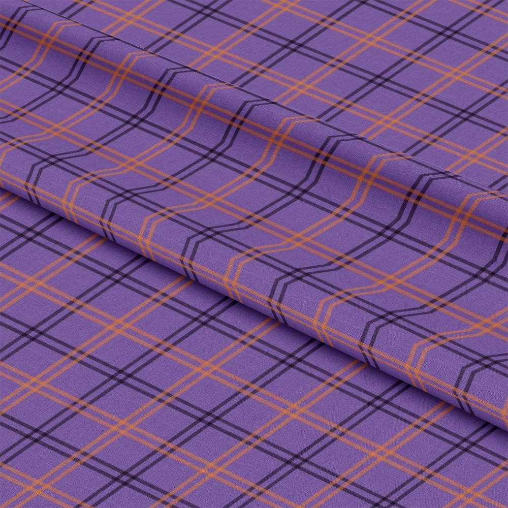 Halloween Plaid Pattern 16 Quilting Cotton Fabric