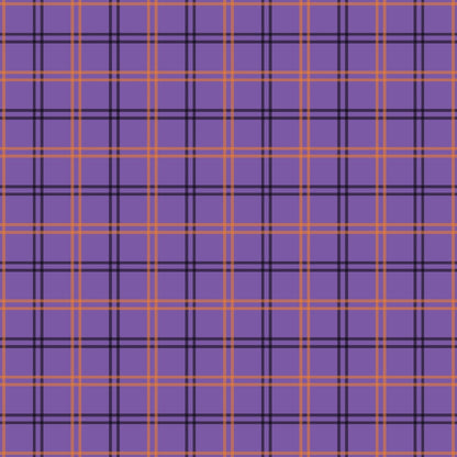 Pumpkin Gingham Pattern 16 Minky Fabric