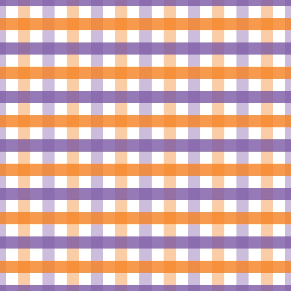 Pumpkin Gingham Pattern 18 Minky Fabric