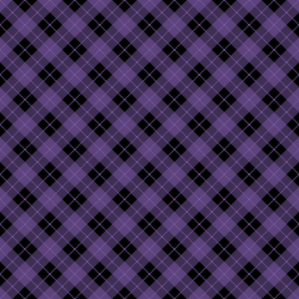 Halloween Plaid Pattern 19 Quilting Cotton Fabric