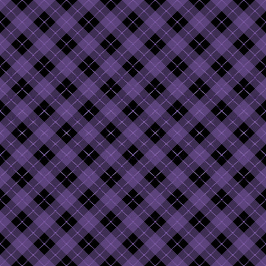 Halloween Plaid Pattern 19 Quilting Cotton Fabric