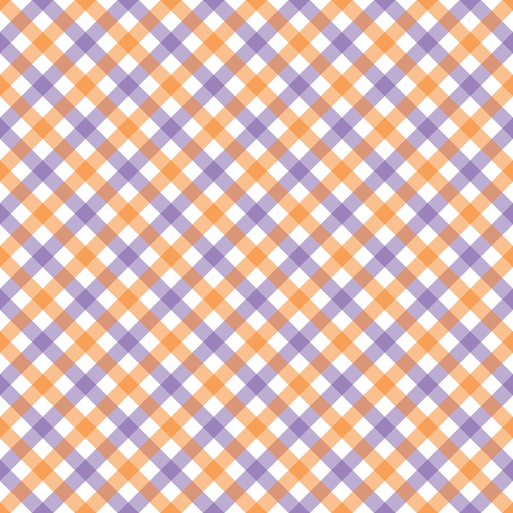 Halloween Plaid Pattern 2 Quilting Cotton Fabric