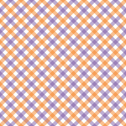 Halloween Plaid Pattern 2 Quilting Cotton Fabric