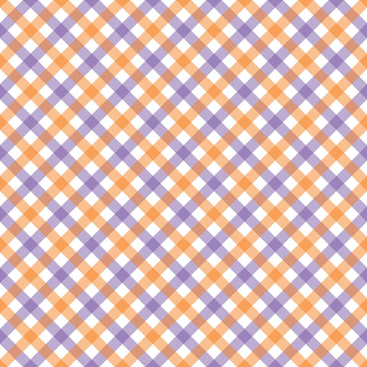 Halloween Plaid Pattern 2 Quilting Cotton Fabric