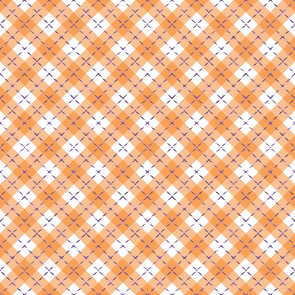 Halloween Plaid Pattern 20 Quilting Cotton Fabric