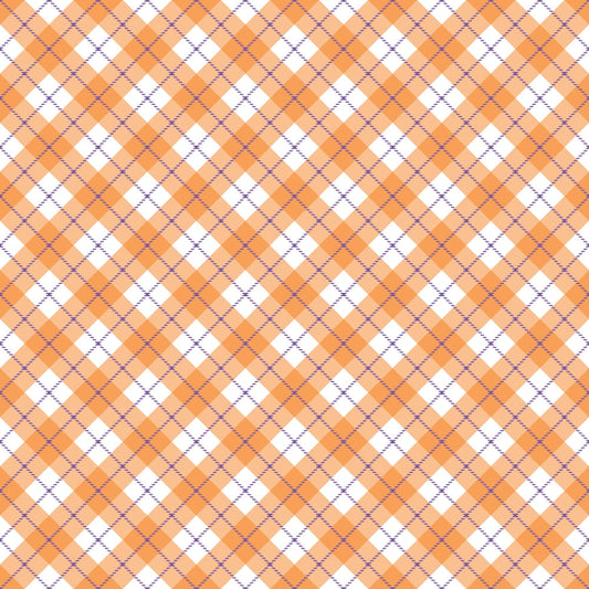 Halloween Plaid Pattern 20 Quilting Cotton Fabric