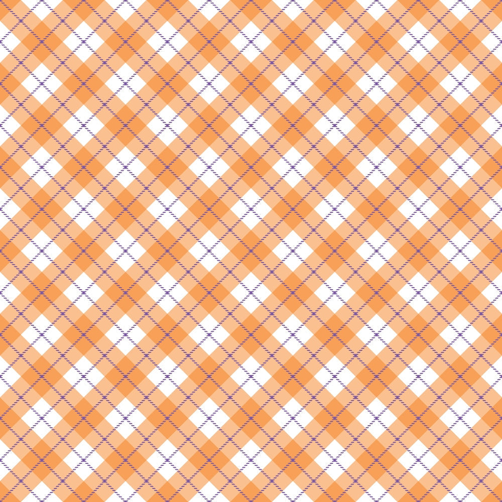 Pumpkin Gingham Pattern 20 Minky Fabric