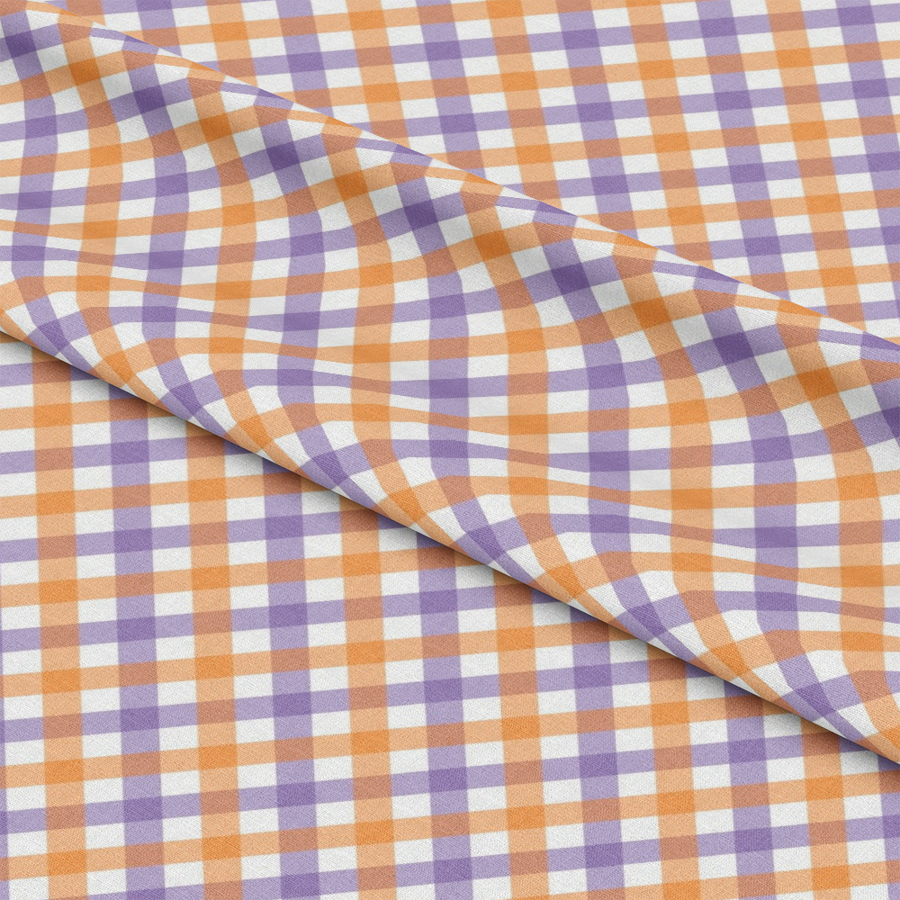 Halloween Plaid Pattern 2 Quilting Cotton Fabric