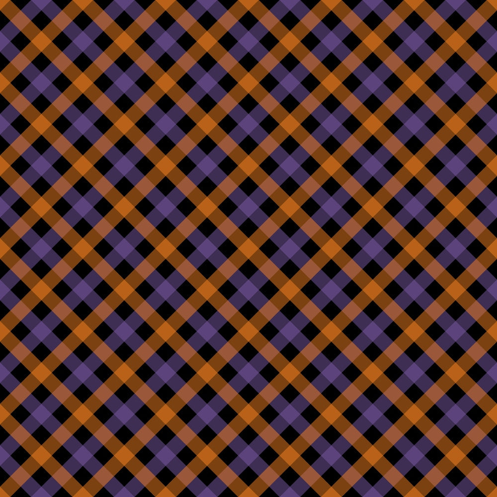 Halloween Plaid Pattern 3 Quilting Cotton Fabric