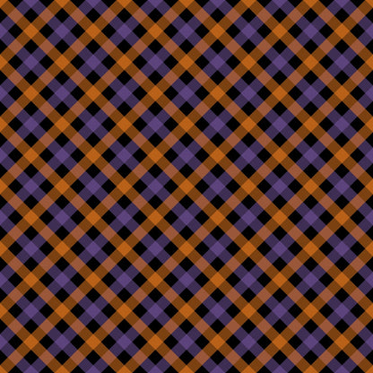 Halloween Plaid Pattern 3 Quilting Cotton Fabric
