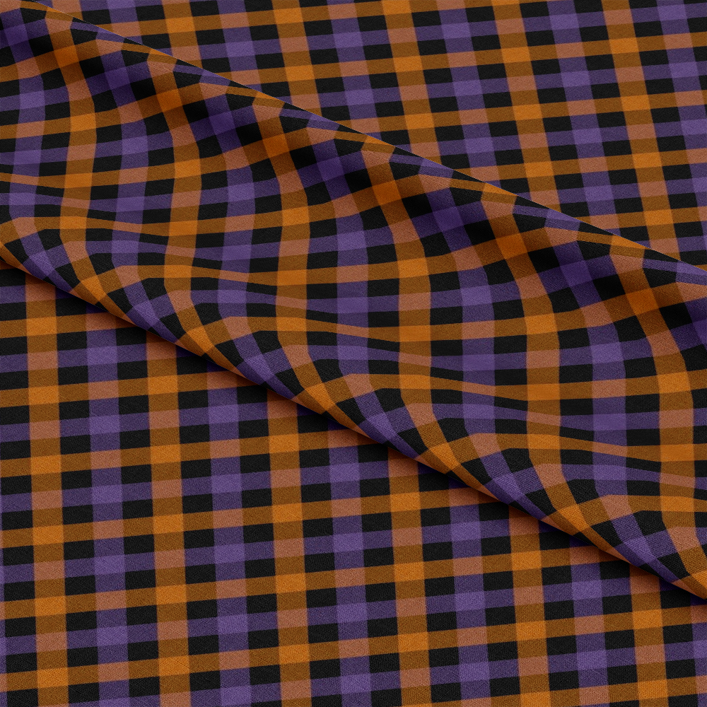 Halloween Plaid Pattern 3 Quilting Cotton Fabric