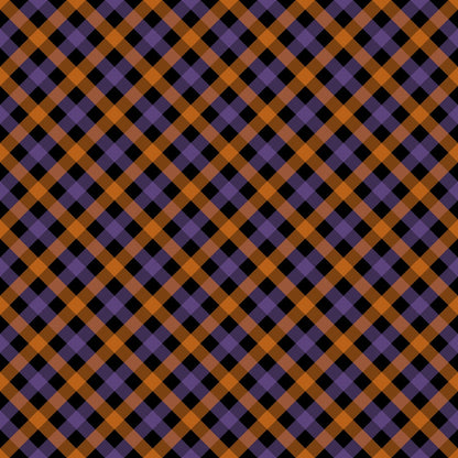 Pumpkin Gingham Pattern 3 Minky Fabric