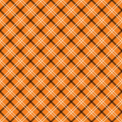Halloween Plaid Pattern 4 Quilting Cotton Fabric