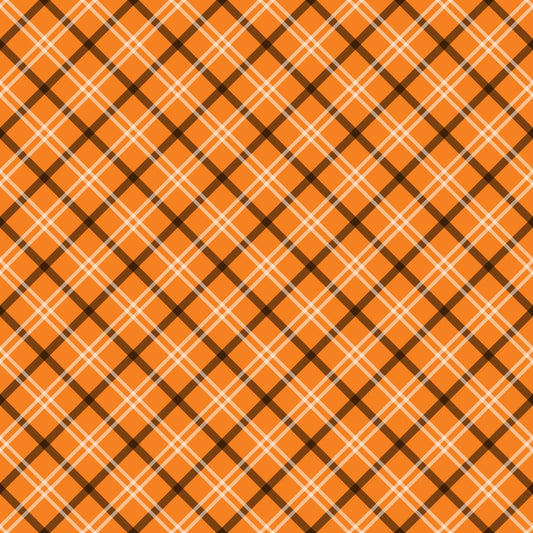Halloween Plaid Pattern 4 Quilting Cotton Fabric
