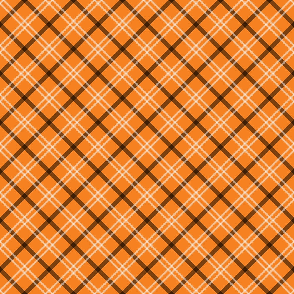 Pumpkin Gingham Pattern 4 Minky Fabric