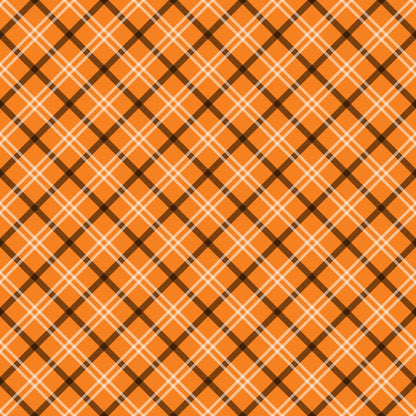 Pumpkin Gingham Pattern 4 Minky Fabric