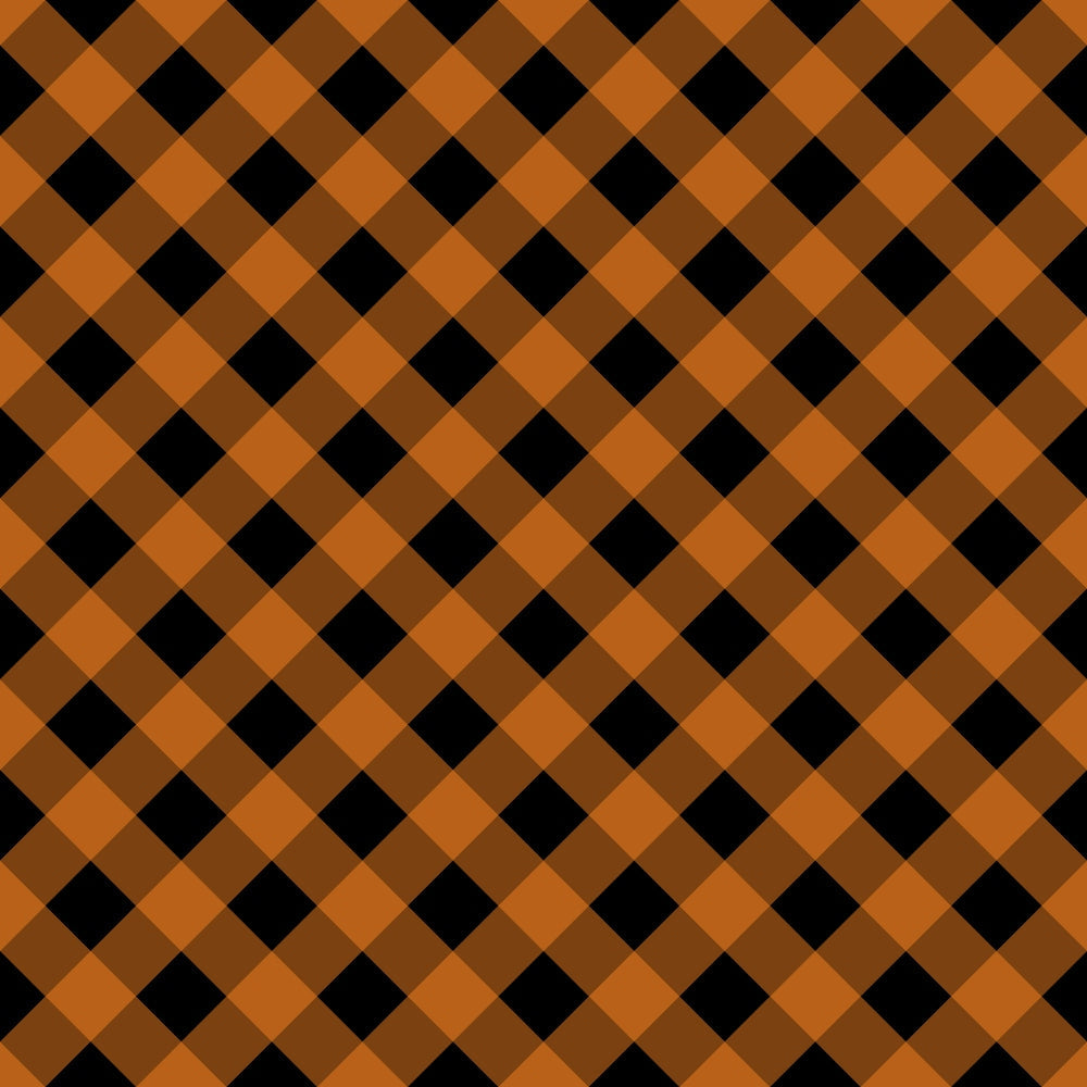 Halloween Plaid Pattern 7 Quilting Cotton Fabric