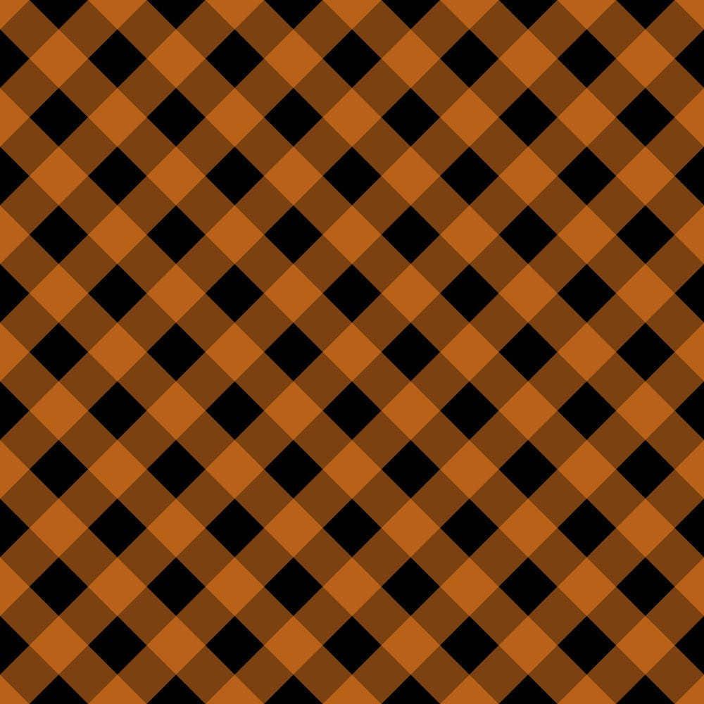 Pumpkin Gingham Pattern 7 Minky Fabric