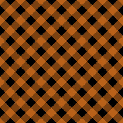 Pumpkin Gingham Pattern 7 Minky Fabric