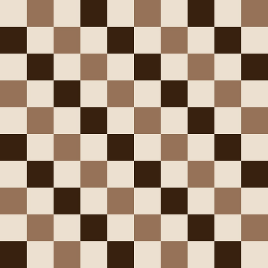 Handdrawn Coffee Brown Pattern 1 Quilting Cotton Fabric