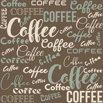 Espresso Lettering Pattern 14 Minky Fabric