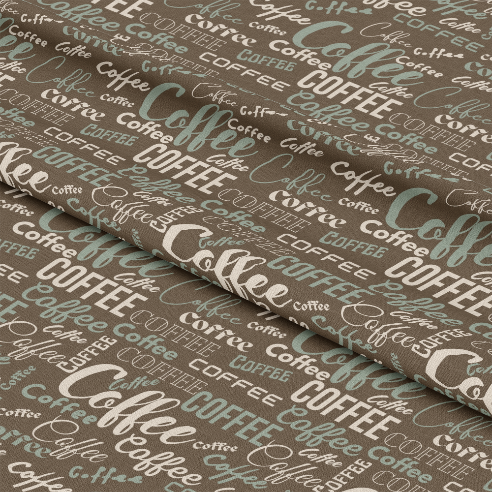 Handdrawn Coffee Pattern 14 Quilting Cotton Fabric