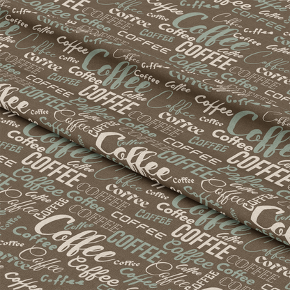 Handdrawn Coffee Pattern 14 Quilting Cotton Fabric