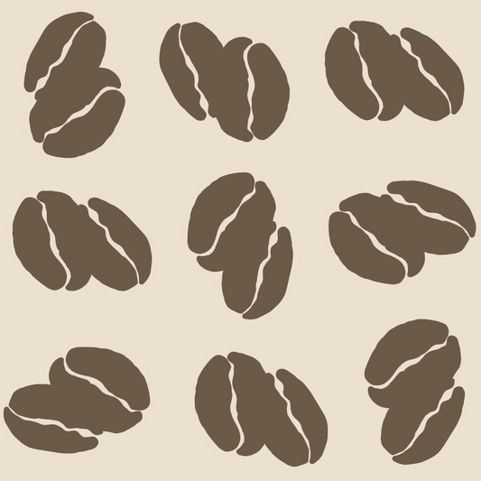 Handdrawn Coffee Pattern 16 Quilting Cotton Fabric