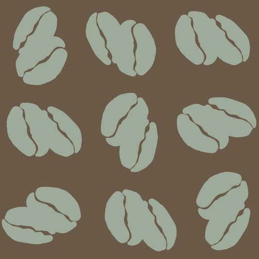 Handdrawn Coffee Pattern 17 Quilting Cotton Fabric