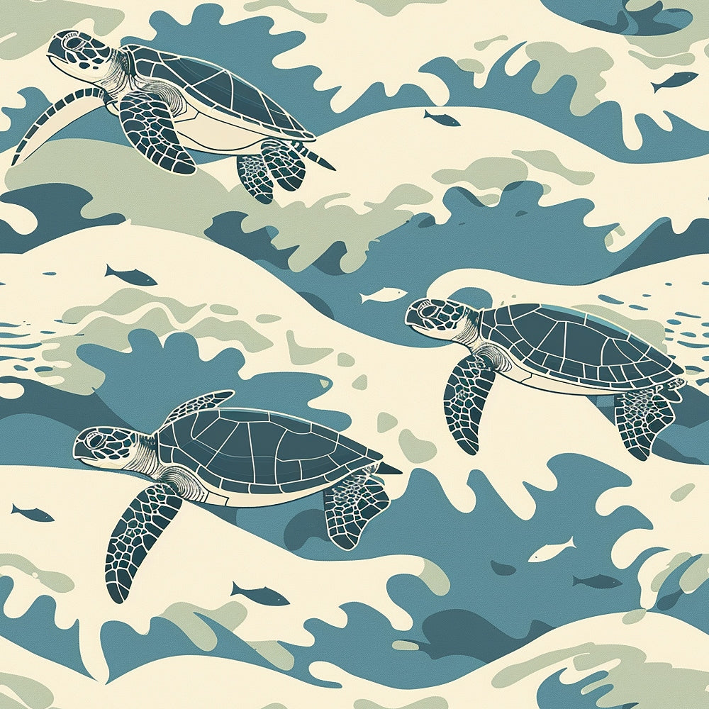 Honu Tides Pattern 4 Minky Fabric