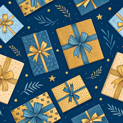 Hanukkah Pattern 8 Quilting Cotton Fabric