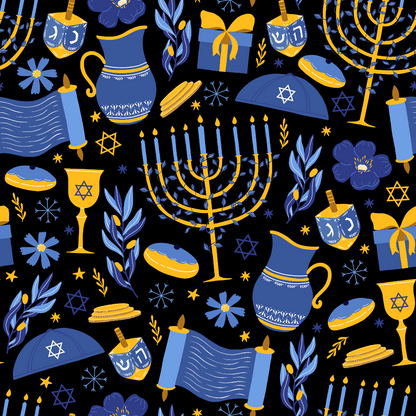 Hanukkah Gifts Pattern 11 Minky Fabric