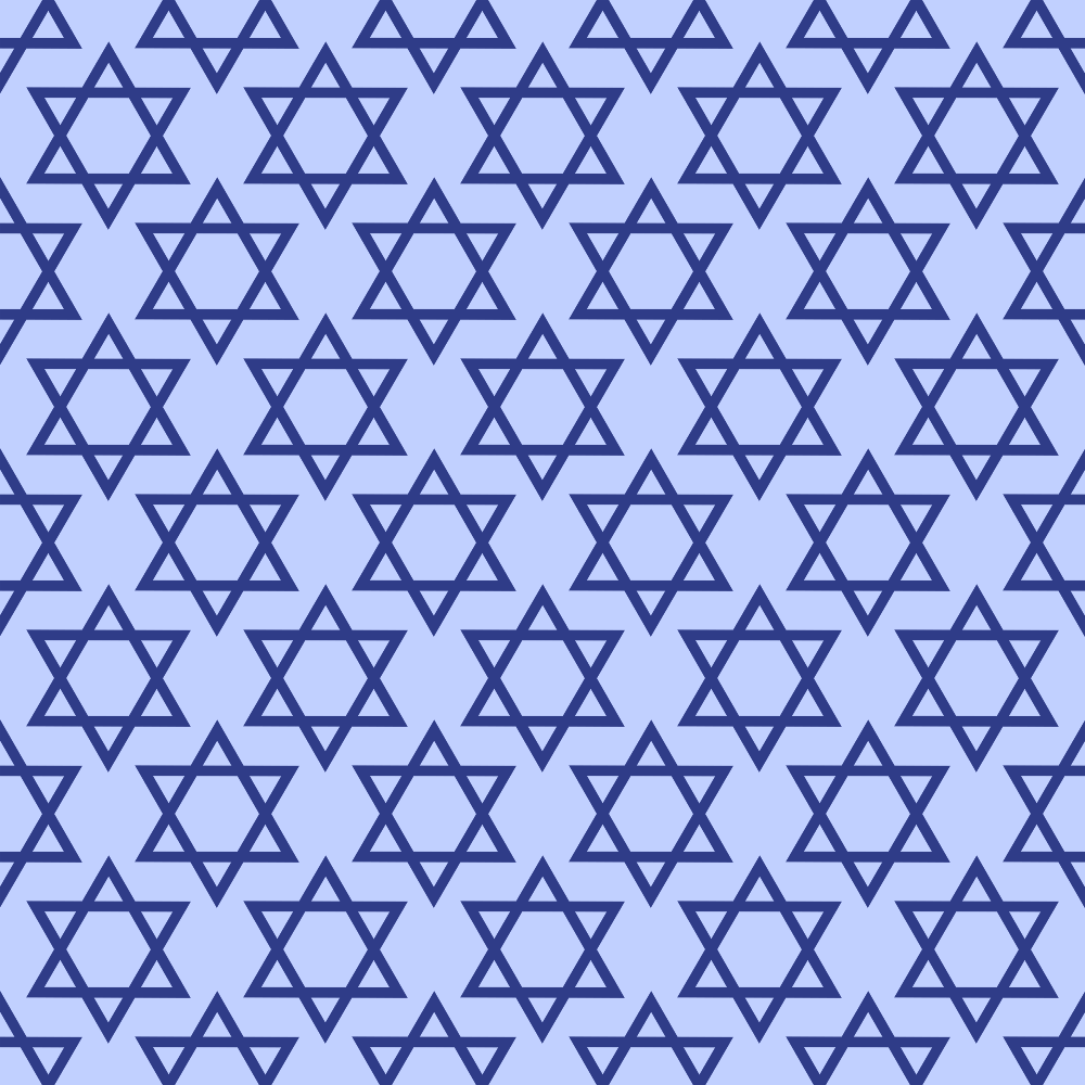 Hanukkah Gifts Pattern 12 Blue Minky Fabric