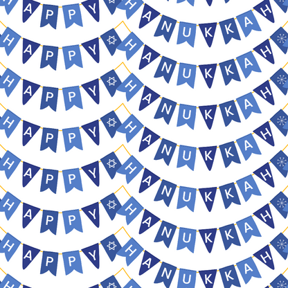 Hanukkah Gifts Pattern 13 White Minky Fabric