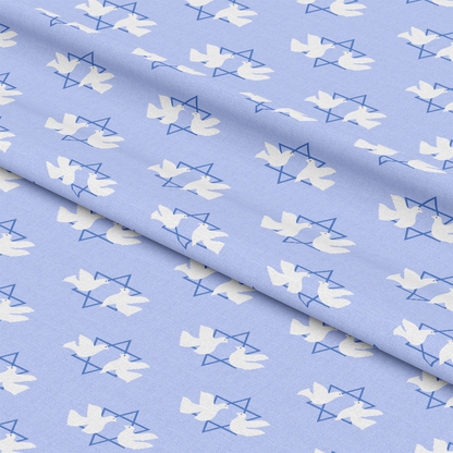 Happy Festival of Lights Pattern 15 Blue Quilting Cotton Fabric
