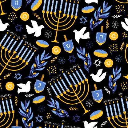 Happy Festival of Lights Pattern 2 Quilting Cotton Fabric