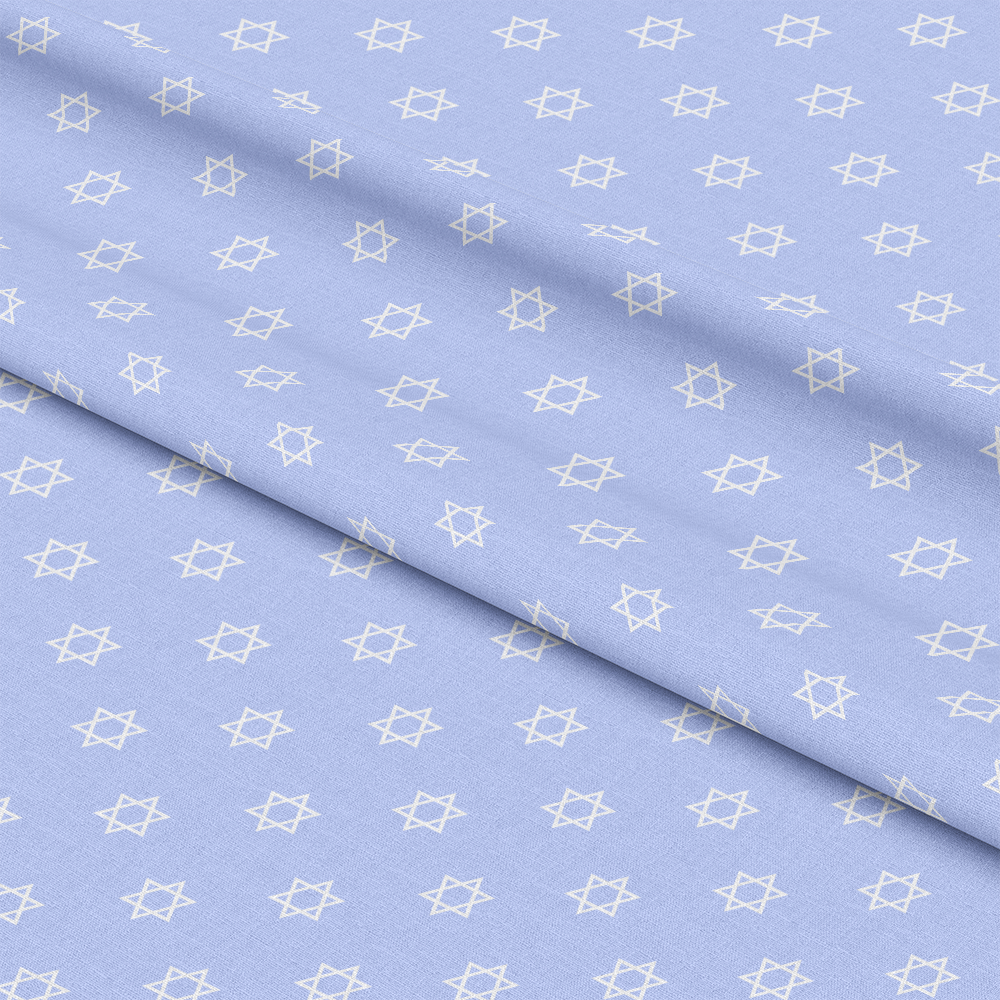 Happy Festival of Lights Pattern 3 Blue Quilting Cotton Fabric