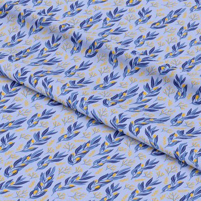 Happy Festival of Lights Pattern 5 Blue Quilting Cotton Fabric